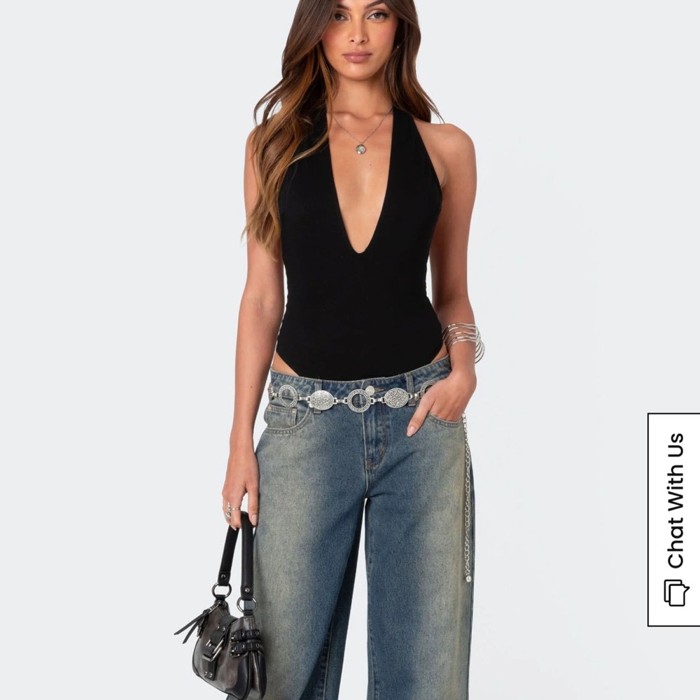 Edikted Deep V Backless Bodysuit